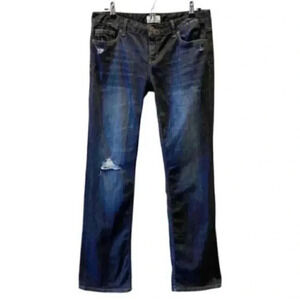 Aeropostale Chelsea Bootcut Jeans  Distressed Dark Blue Denim Size 7/8 30